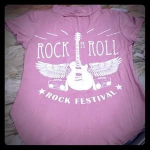 Girls Size 6 Rock n Roll Keyhole Shirt